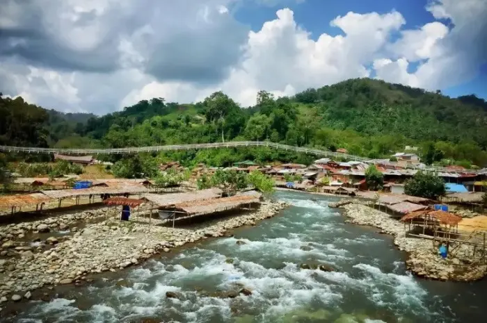 Bukit Lawang, an exotic natural tourist attraction that is the habitat of orangutans in Langkat